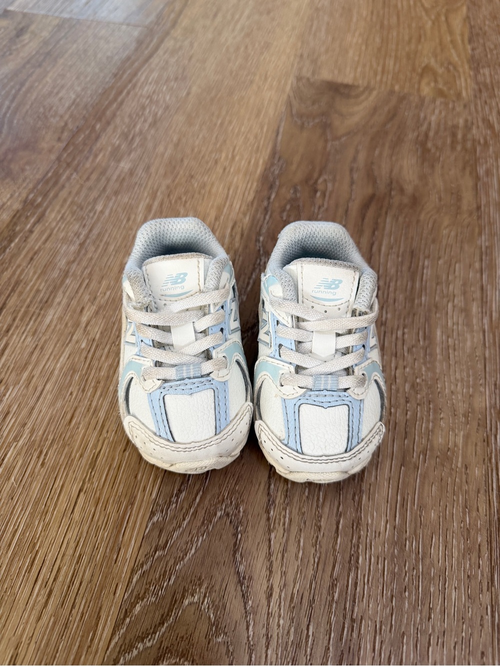 New Balance 530 Bungee Baby/Toddler Shoes in White with Starlight and Reflection